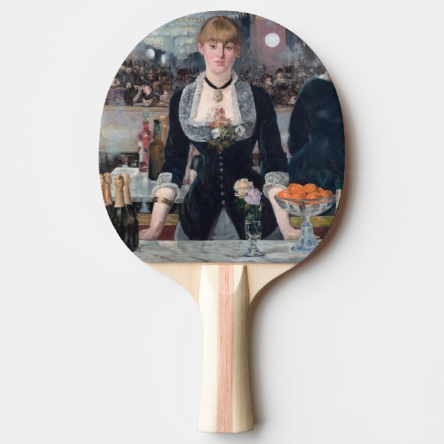 Edouard Manet - A Bar at the Folies-Bergere Ping Pong Paddle (Front)
