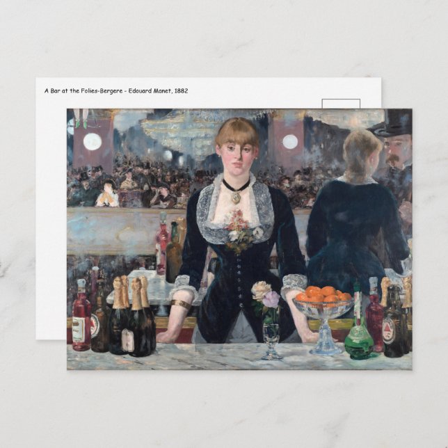 Edouard Manet - A Bar at the Folies-Bergere Postcard (Front/Back)
