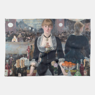 Edouard Manet - A Bar at the Folies-Bergere Tea Towel
