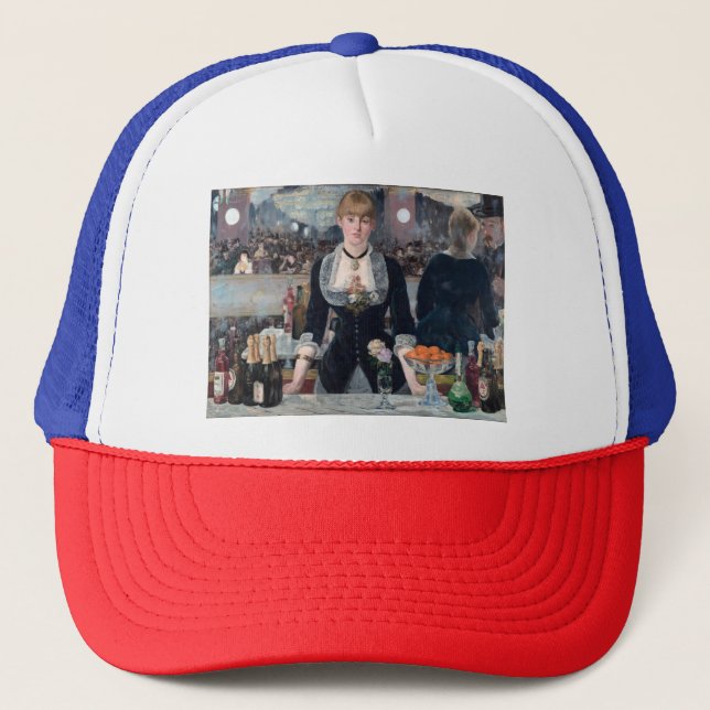 Edouard Manet - A Bar at the Folies-Bergere Trucker Hat (Front)