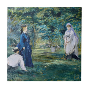 Edouard Manet - A Game of Croquet Ceramic Tile