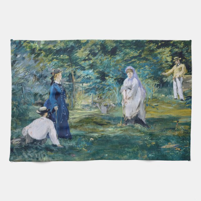 Edouard Manet - A Game of Croquet Tea Towel (Horizontal)