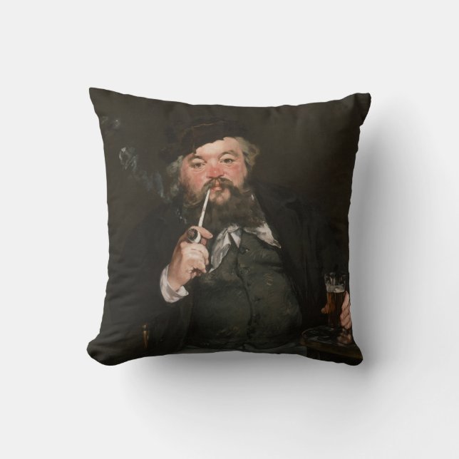 Edouard Manet - A Good Glass of Beer / Le bon bock Cushion (Front)