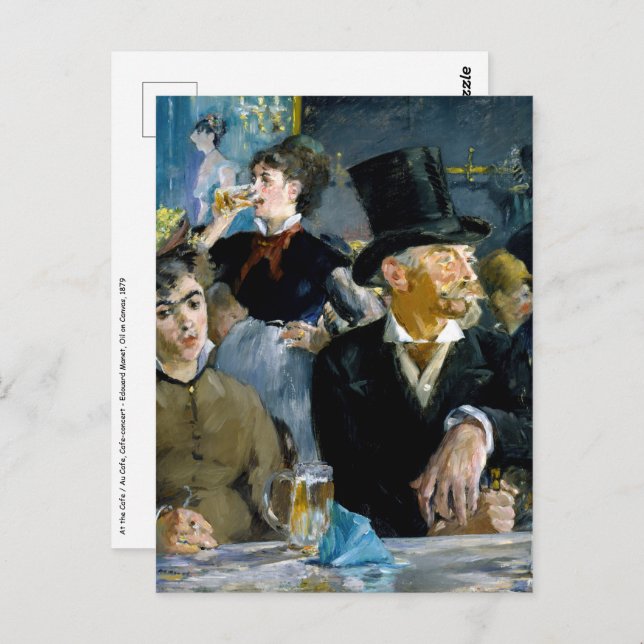 Edouard Manet - At the Cafe Postcard (Front/Back)