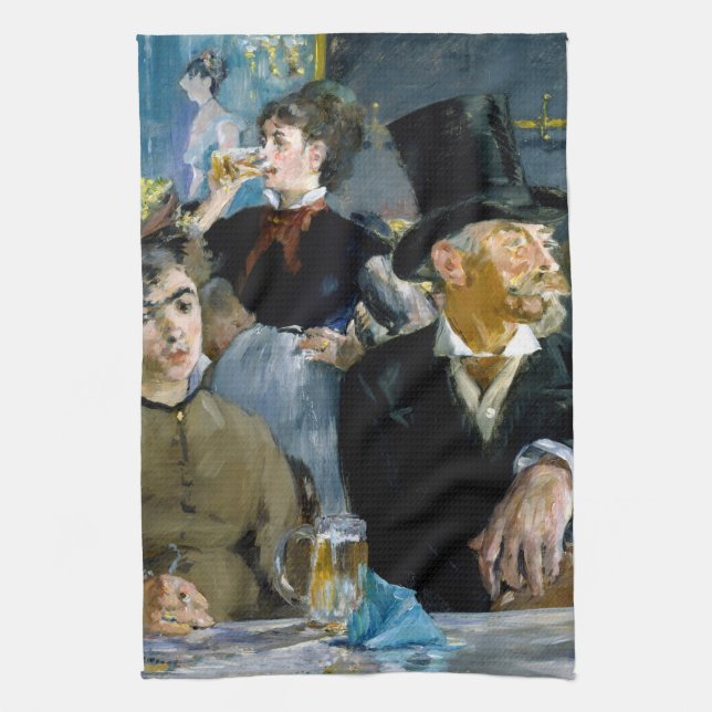 Edouard Manet - At the Cafe Tea Towel (Vertical)