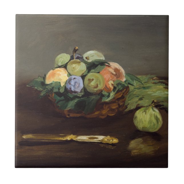 Edouard Manet - Basket of Fruits Ceramic Tile (Front)