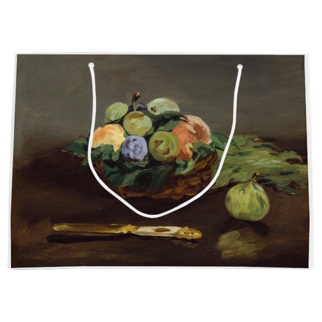Edouard Manet - Basket of Fruits Large Gift Bag (Front)