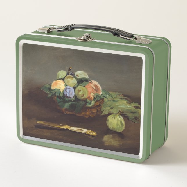 Edouard Manet - Basket of Fruits Metal Lunch Box (Front)