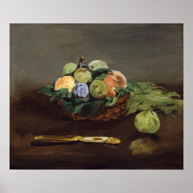 Edouard Manet - Basket of Fruits Poster (Front)