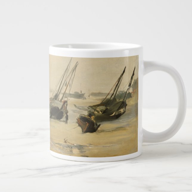 Edouard Manet | Beach, Low Tide Large Coffee Mug (Right)