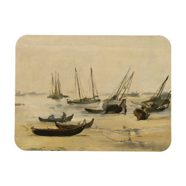 Edouard Manet | Beach, Low Tide Magnet (Horizontal)