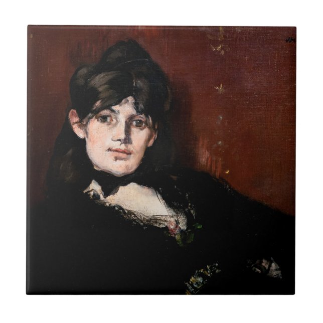 Edouard Manet - Berthe Morisot Reclining Ceramic Tile (Front)