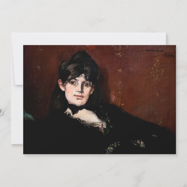 Edouard Manet - Berthe Morisot Reclining Invitation (Front)