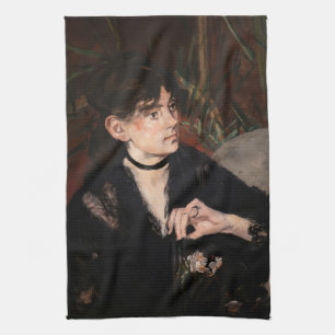 Edouard Manet - Berthe Morisot with a Fan 1874 Tea Towel