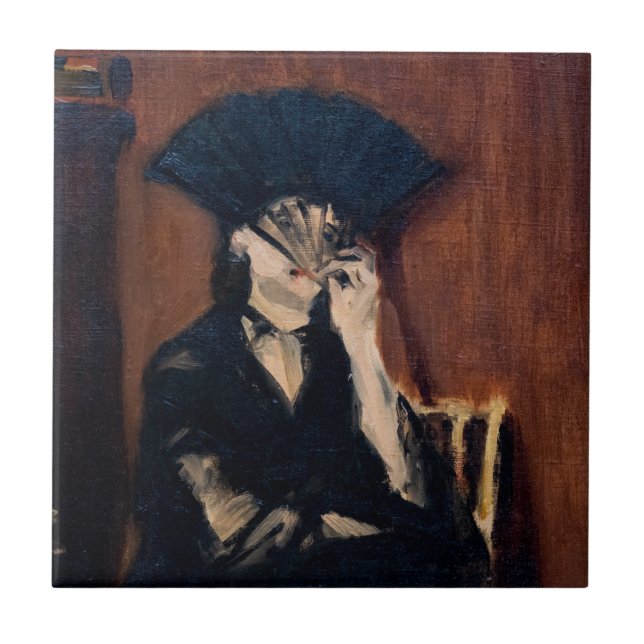 Edouard Manet - Berthe Morisot with a Fan Ceramic Tile (Front)