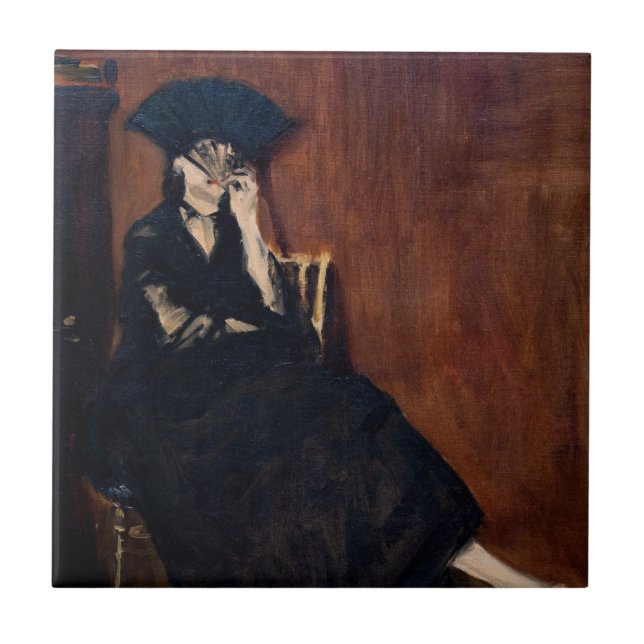 Edouard Manet - Berthe Morisot with a Fan Ceramic Tile (Front)