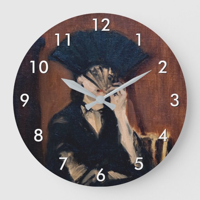 Edouard Manet - Berthe Morisot with a Fan Large Clock (Front)