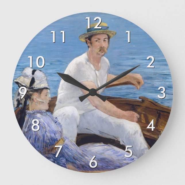 Edouard Manet - Boating Large Clock (Front)