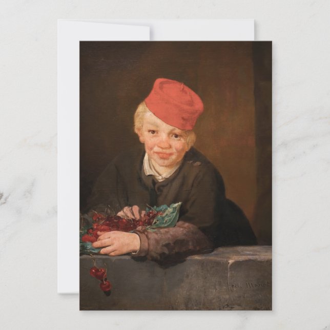 Edouard Manet - Boy with Cherries Invitation (Front)