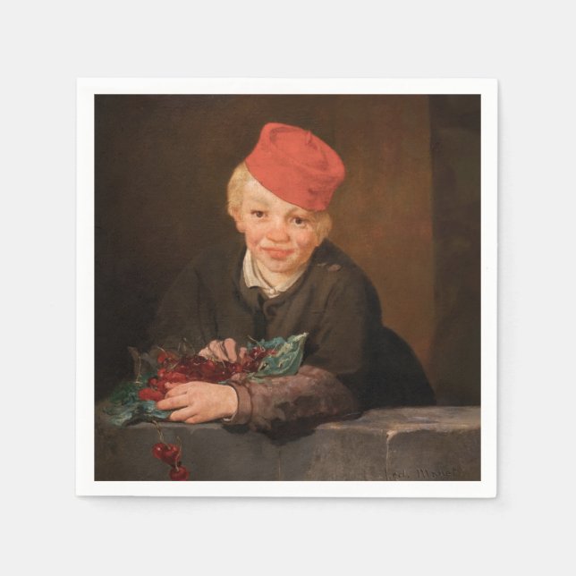 Edouard Manet - Boy with Cherries Napkin (Front)