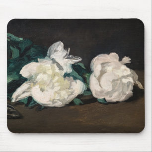 Edouard Manet - Branch of White Peonies, Secateurs Mouse Pad