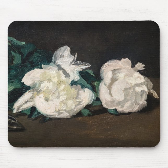 Edouard Manet - Branch of White Peonies, Secateurs Mouse Pad (Front)