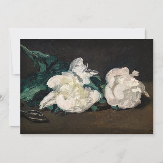 Edouard Manet - Branch of White Peonies, Secateurs Thank You Card (Front)