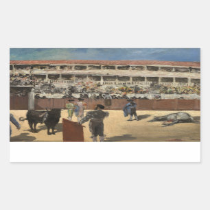Edouard Manet - Bullfight Rectangular Sticker