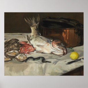 Edouard Manet - Fish - Still Life Poster