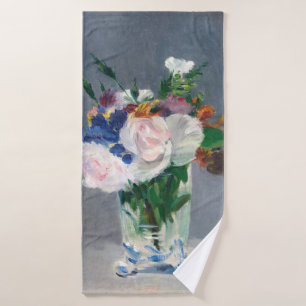 Edouard Manet - Flowers in a Crystal Vase Bath Towel Set