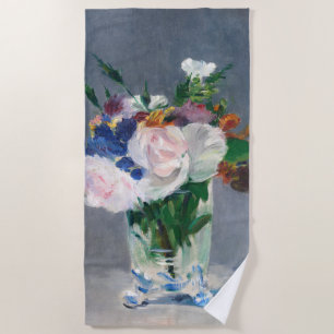 Edouard Manet - Flowers in a Crystal Vase Beach Towel