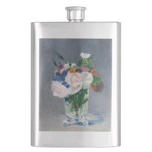 Edouard Manet - Flowers in a Crystal Vase Hip Flask