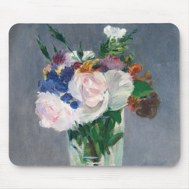 Edouard Manet - Flowers in a Crystal Vase Mouse Pad (Front)
