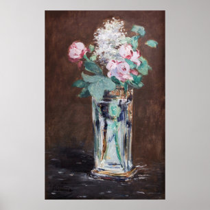 Edouard Manet - Flowers in a Crystal Vase Poster