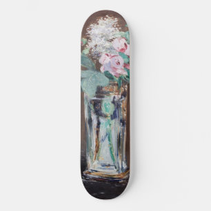 Edouard Manet - Flowers in a Crystal Vase Skateboard
