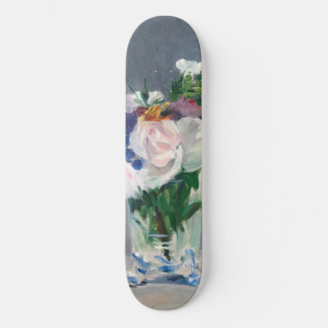 Edouard Manet - Flowers in a Crystal Vase Skateboard (Front)