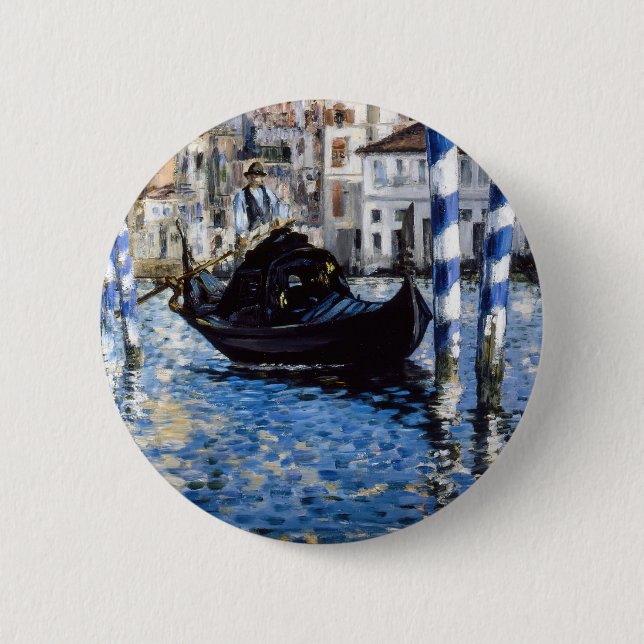 Edouard Manet - Grand Canal, Venice 6 Cm Round Badge (Front)