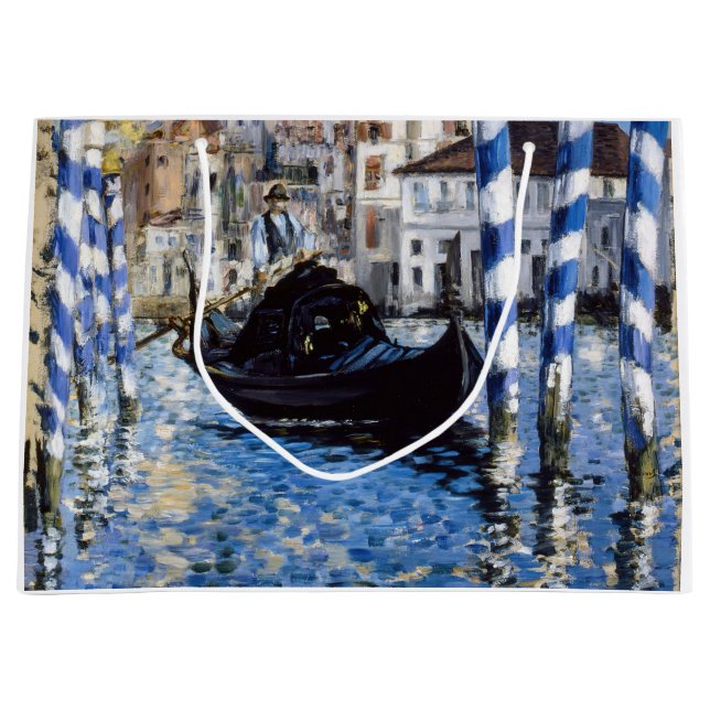 Edouard Manet - Grand Canal, Venice Large Gift Bag (Front)
