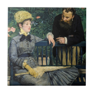Edouard Manet - In the Conservatory Ceramic Tile