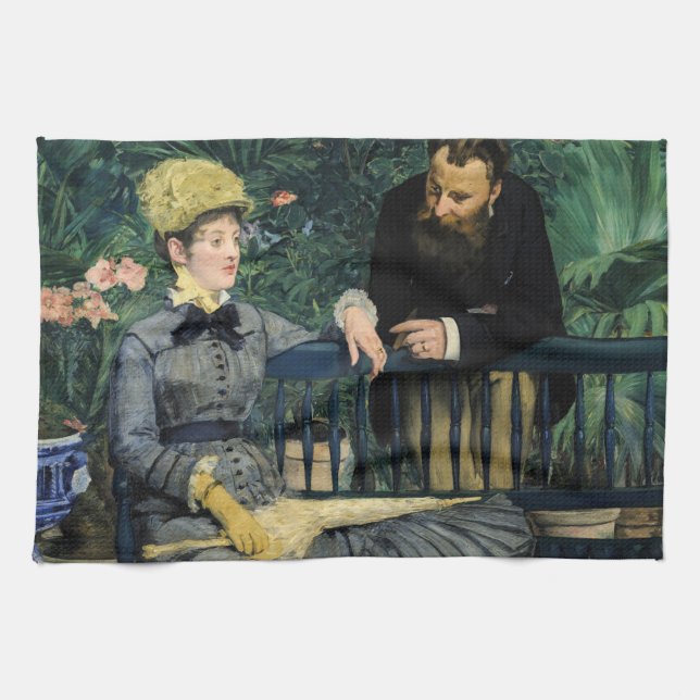 Edouard Manet - In the Conservatory Tea Towel (Horizontal)