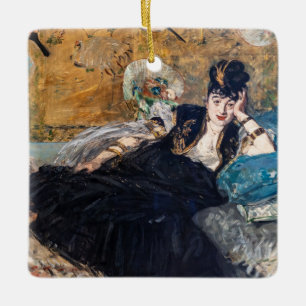 Edouard Manet - Lady with Fans Ceramic Ornament