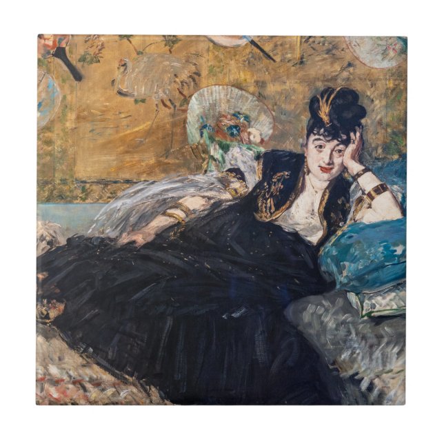 Edouard Manet - Lady with Fans Ceramic Tile (Front)
