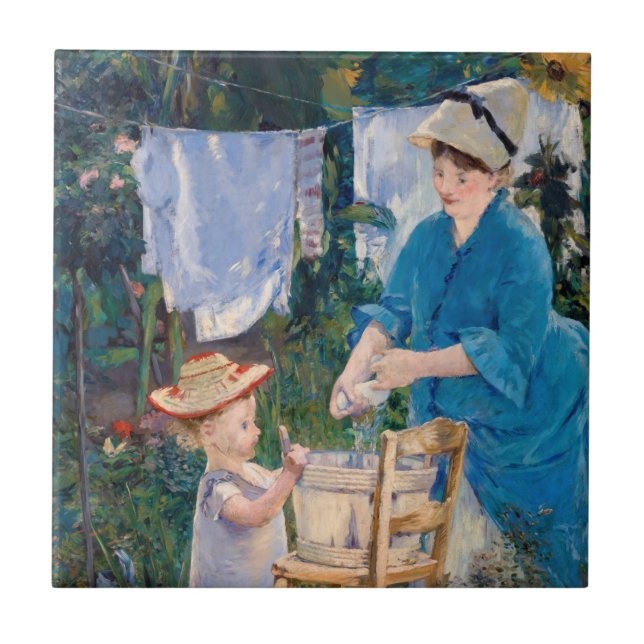 Edouard Manet - Laundry Ceramic Tile (Front)