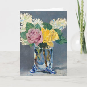 Edouard Manet - Lilacs and Roses Card