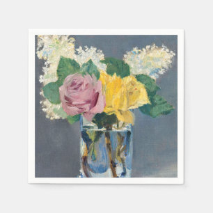 Edouard Manet - Lilacs and Roses Napkin