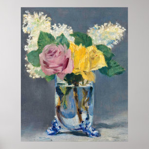Edouard Manet - Lilacs and Roses Poster