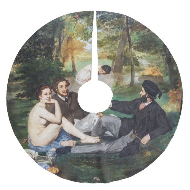 Edouard Manet - Luncheon on the Grass Brushed Polyester Tree Skirt (Front)