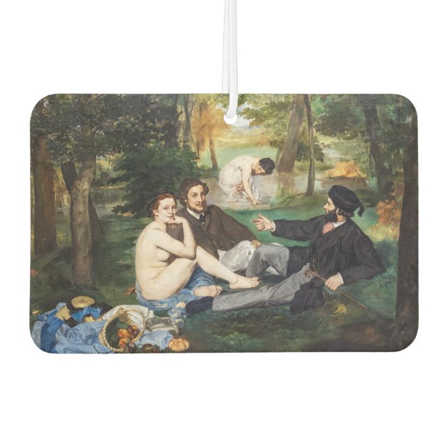 Edouard Manet - Luncheon on the Grass Car Air Freshener (Front)