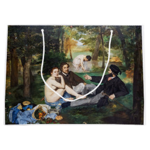 Edouard Manet - Luncheon on the Grass Large Gift Bag
