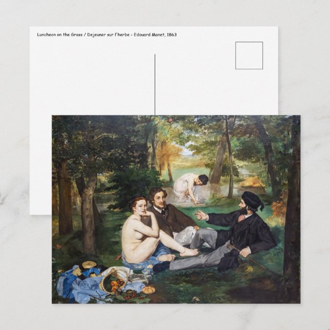 Edouard Manet - Luncheon on the Grass Postcard (Front/Back)